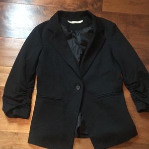 Unstructured black blazer